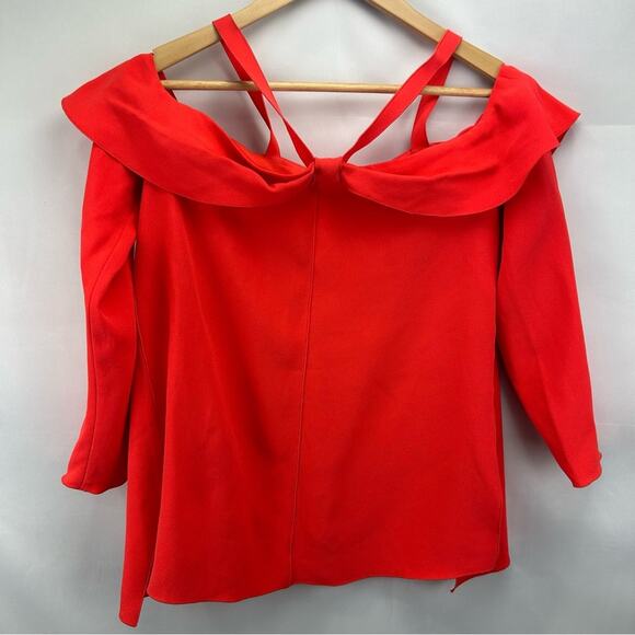 Proenza Schouler Elegant Red Off-Shoulder Women's Top - Size 0 - Picture 1 of 6